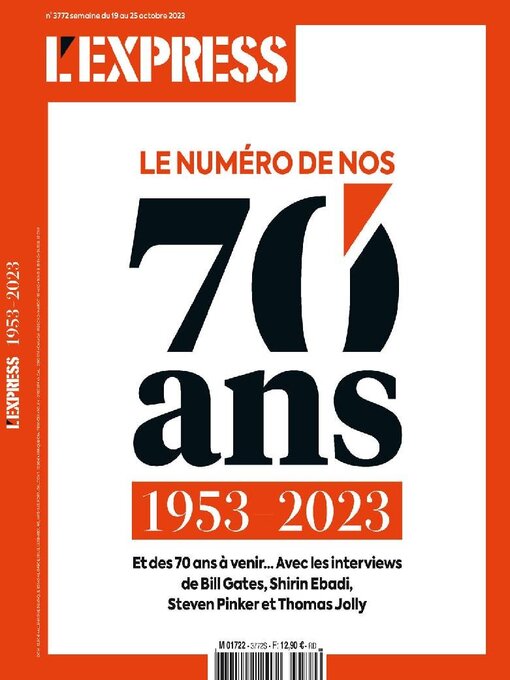 Title details for L'Express by Groupe Express Roularta - Available